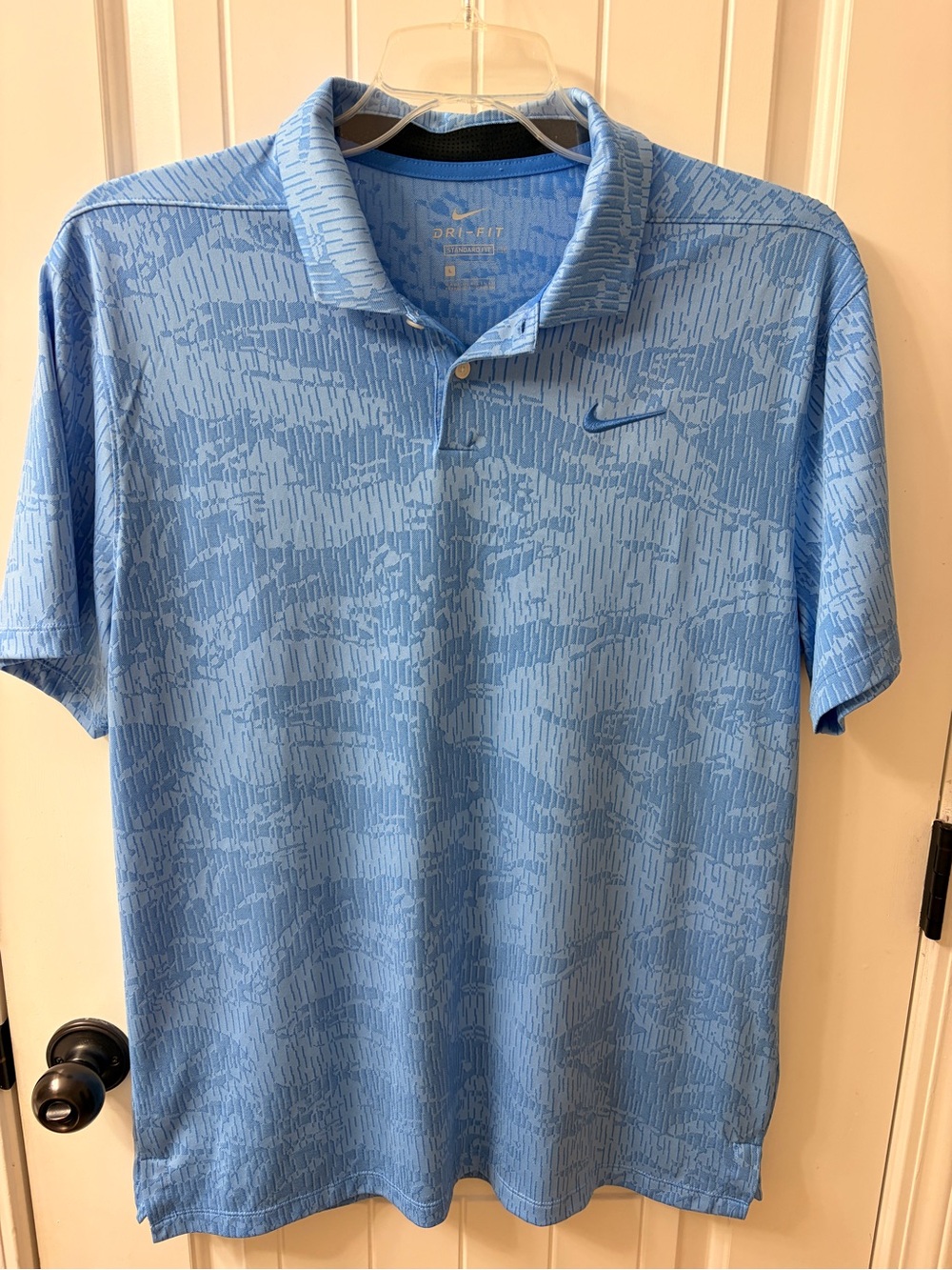 Nike Dri-FIT Men's Light Blue Polo Shirt - Size L